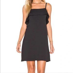 ALICE + OlIVIA l BLACK Etta Chiffon Ruffle Dress l Size Medium